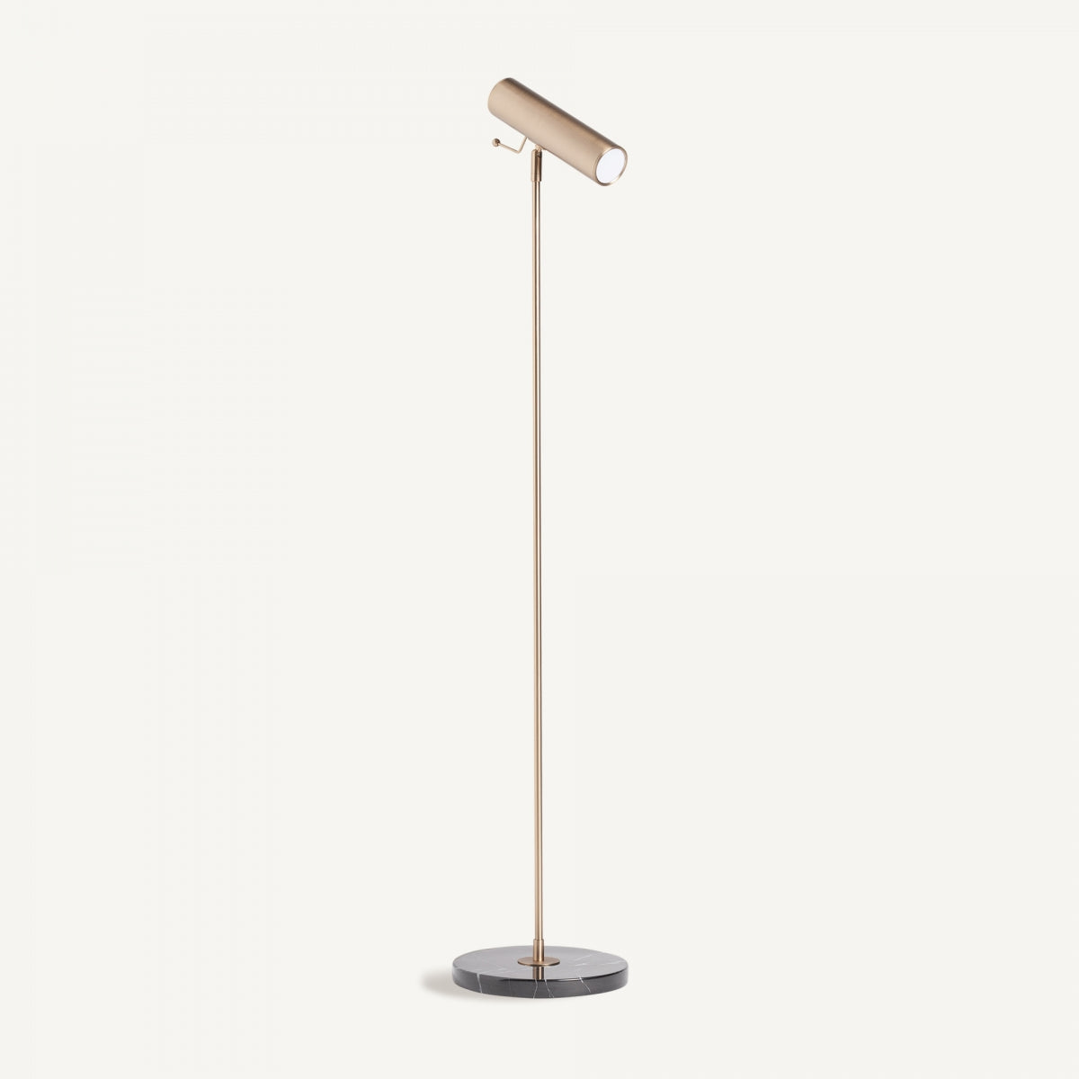 Lampadaire en laiton doré et marbre noir | Stylo Vical