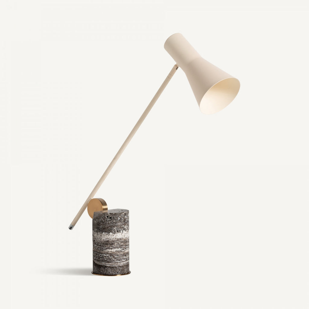 Lampe de table en marbre et laiton brossé | Vical Pixar