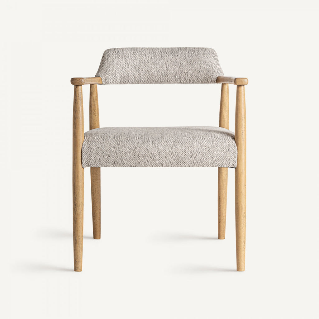 Chaise de salle à manger en tissu beige | Timbre VICAL