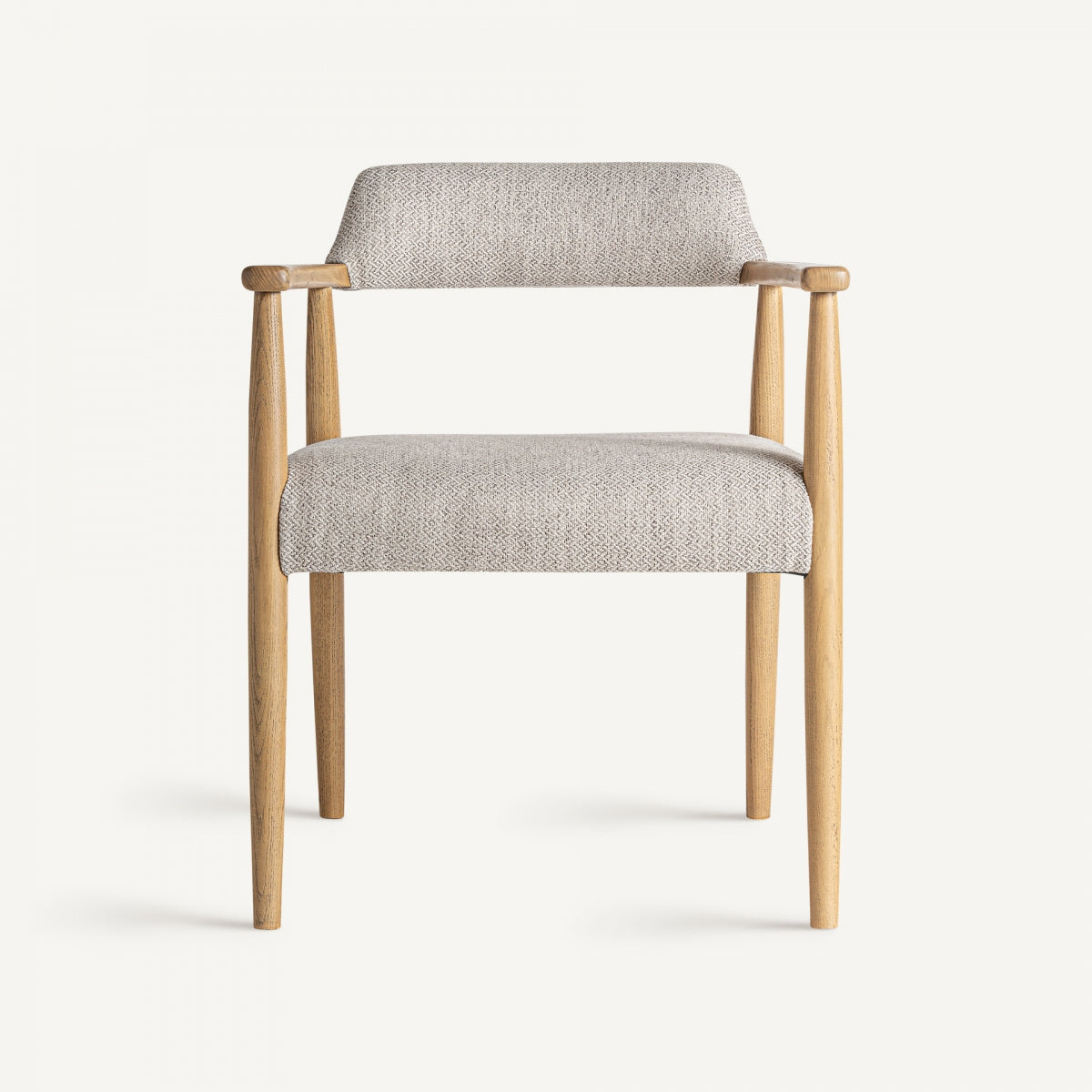 Chaise de salle à manger en tissu beige | Timbre VICAL