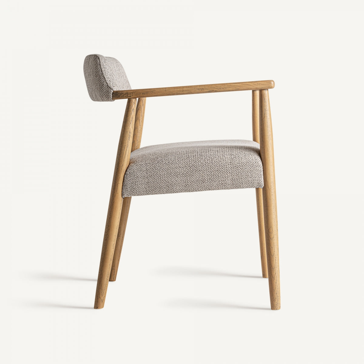 Chaise de salle à manger en tissu beige | Timbre VICAL