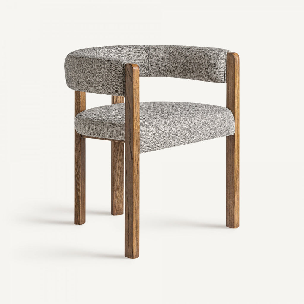 Chaise de salle à manger en tissu gris | VICAL Wizerne