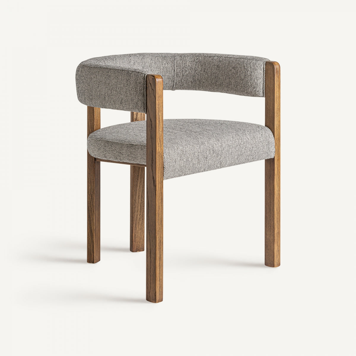 Chaise de salle à manger en tissu gris | VICAL Wizerne