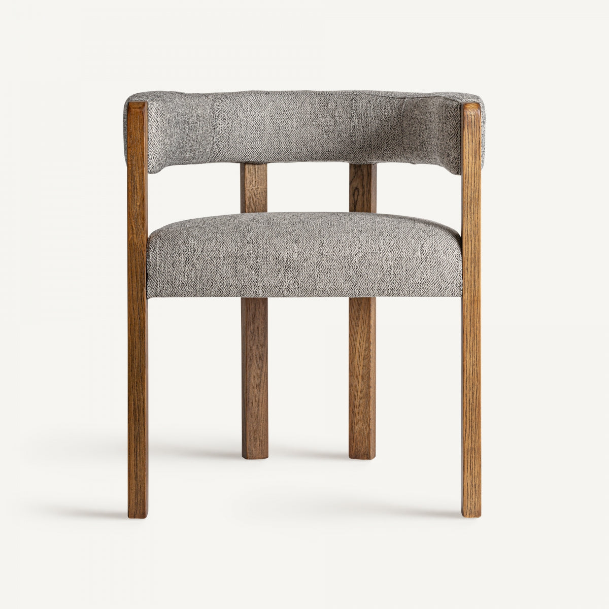 Chaise de salle à manger en tissu gris | VICAL Wizerne