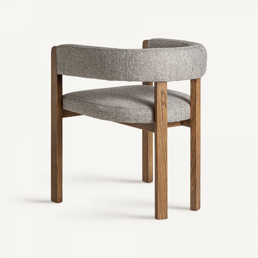 Chaise de salle à manger en tissu gris | VICAL Wizerne