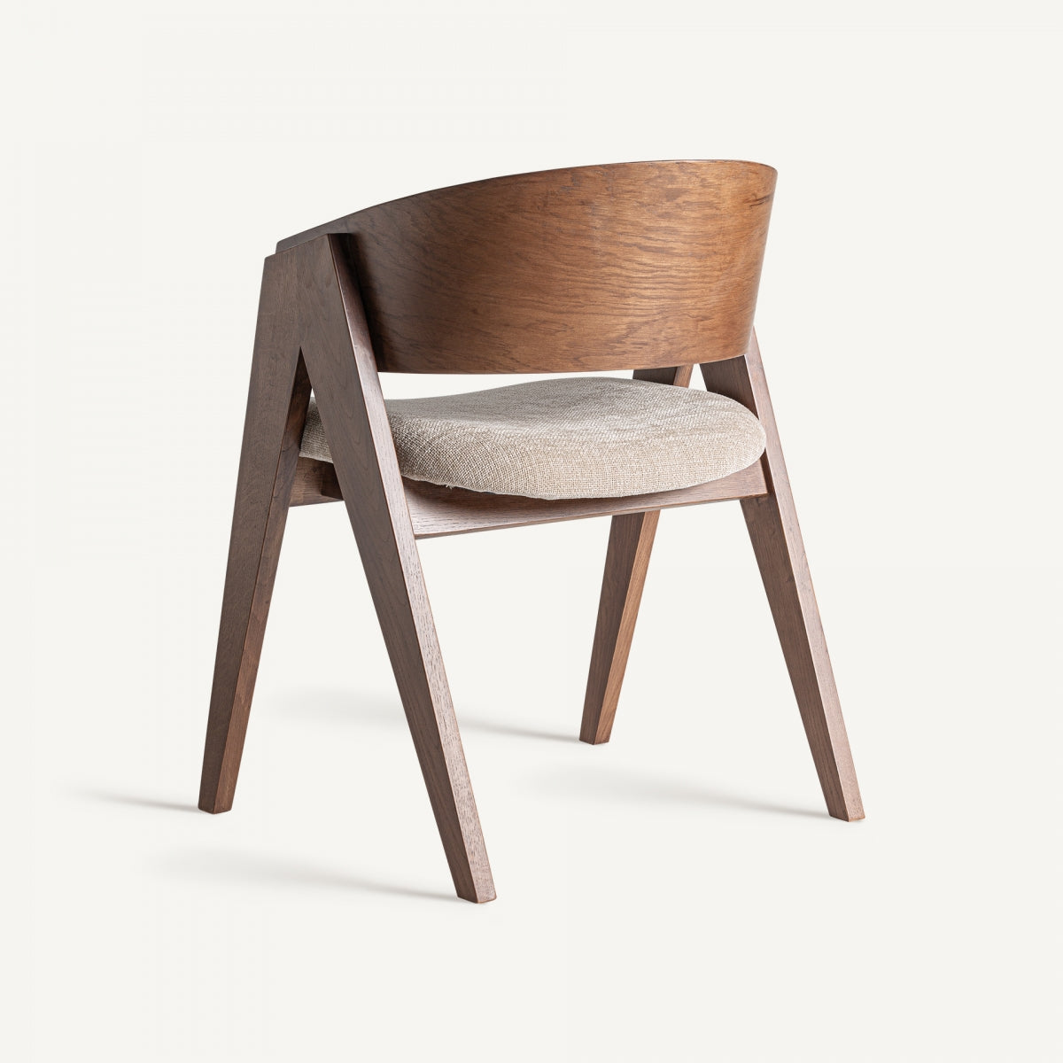 Chaise de salle à manger en tissu beige | VICAL Madiran