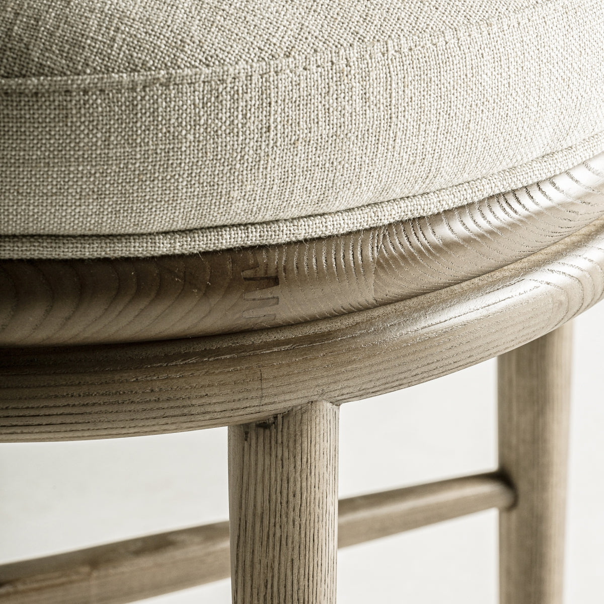 Chaise de salle à manger en tissu blanc | Vical Varaire