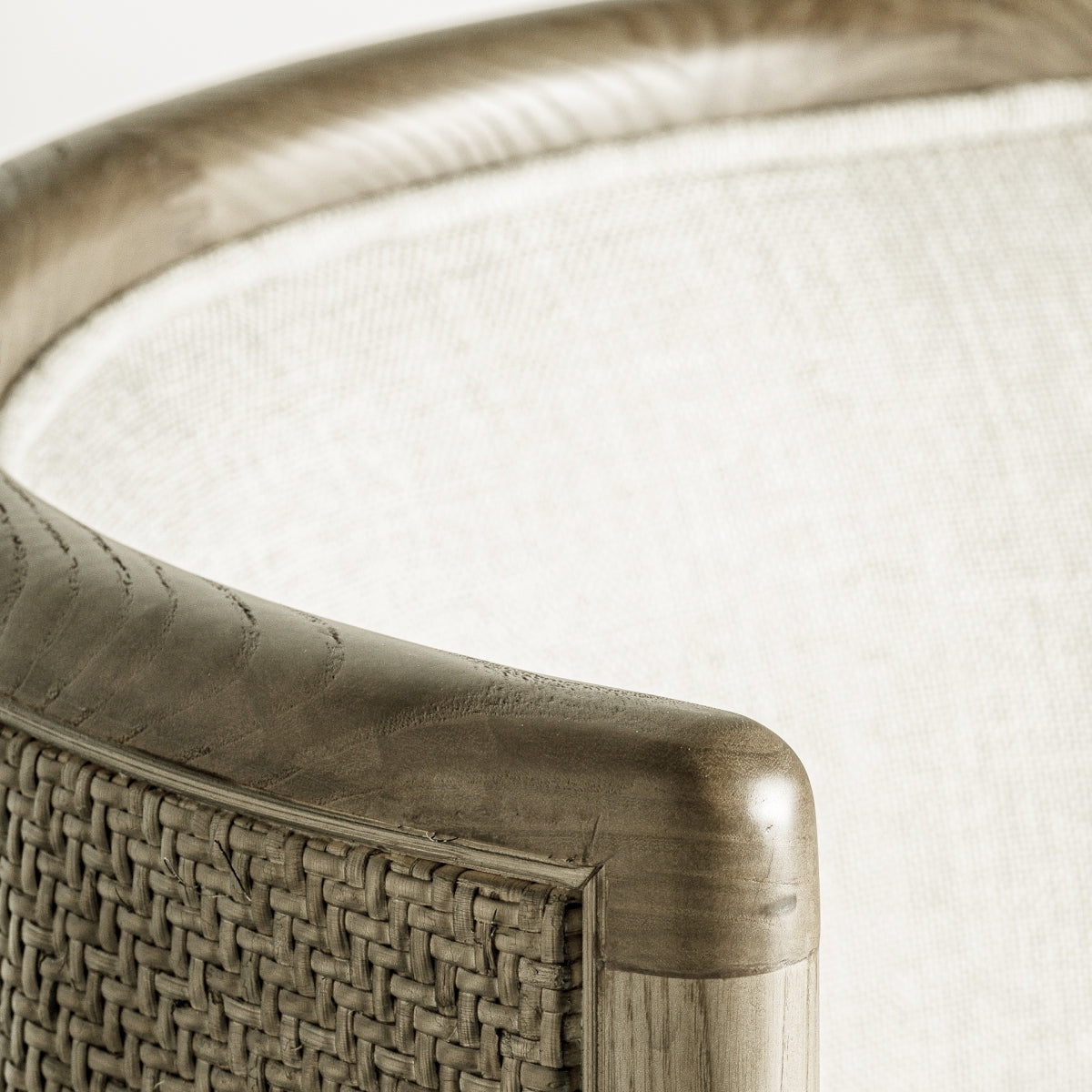 Chaise de salle à manger en tissu blanc | Vical Varaire