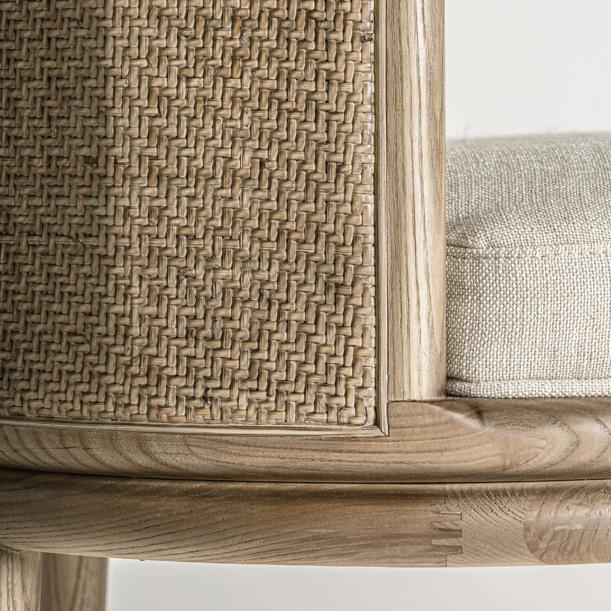 Chaise de salle à manger en tissu blanc | Vical Varaire