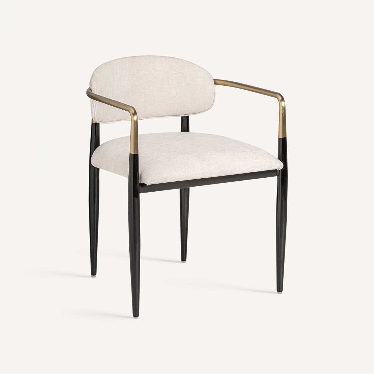 Chaise de salle à manger en tissu blanc cassé | Vical Laggan