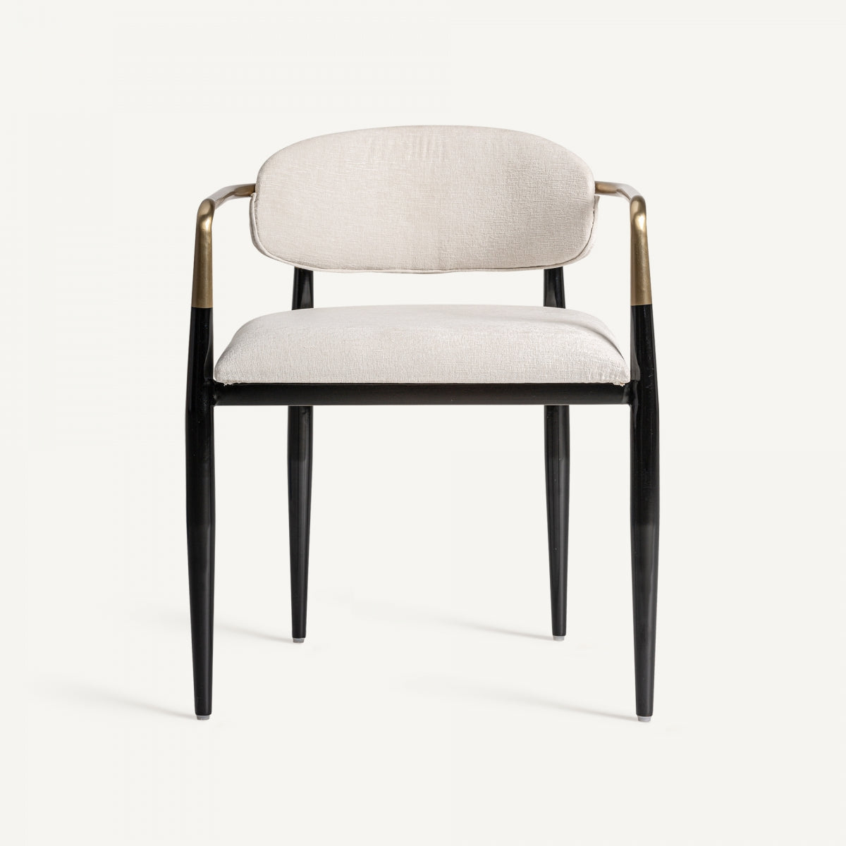 Chaise de salle à manger en tissu blanc cassé | Vical Laggan