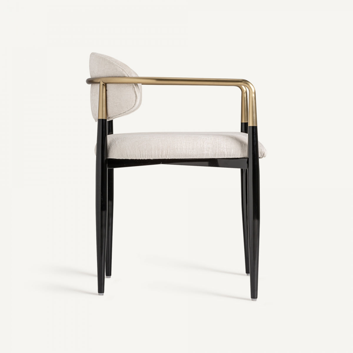 Chaise de salle à manger en tissu blanc cassé | Vical Laggan