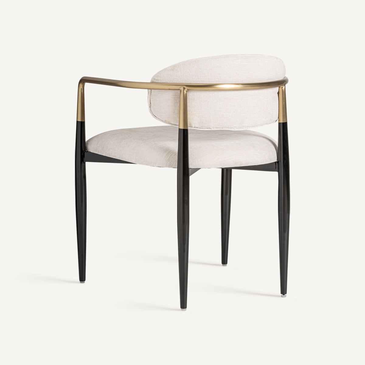 Chaise de salle à manger en tissu blanc cassé | Vical Laggan