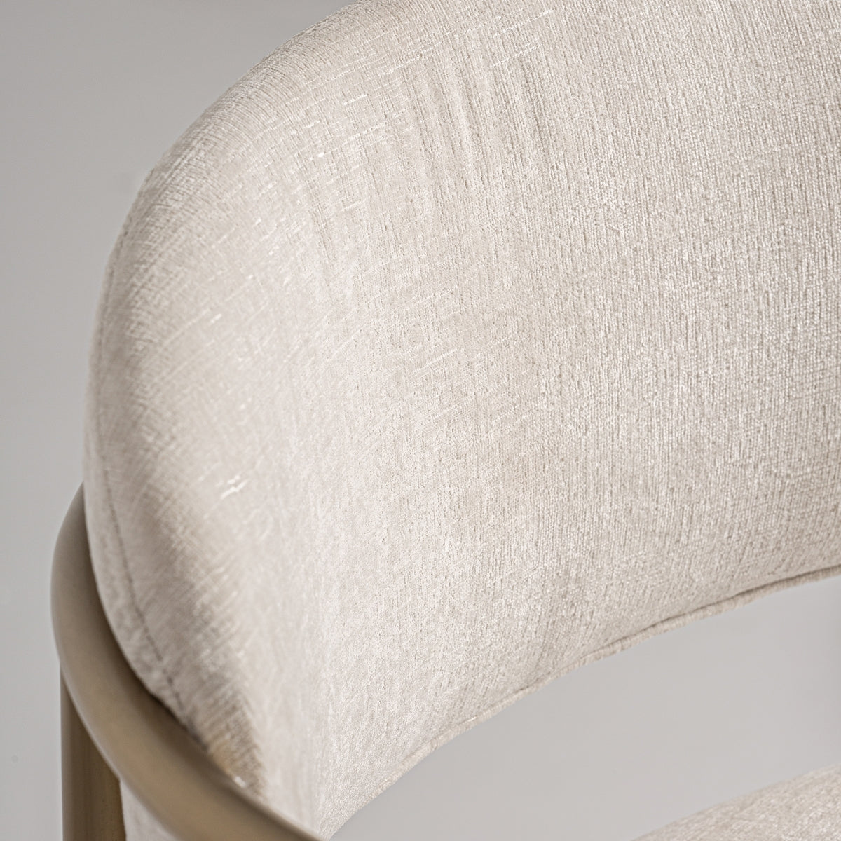 Chaise de salle à manger en tissu blanc cassé | Vical Laggan