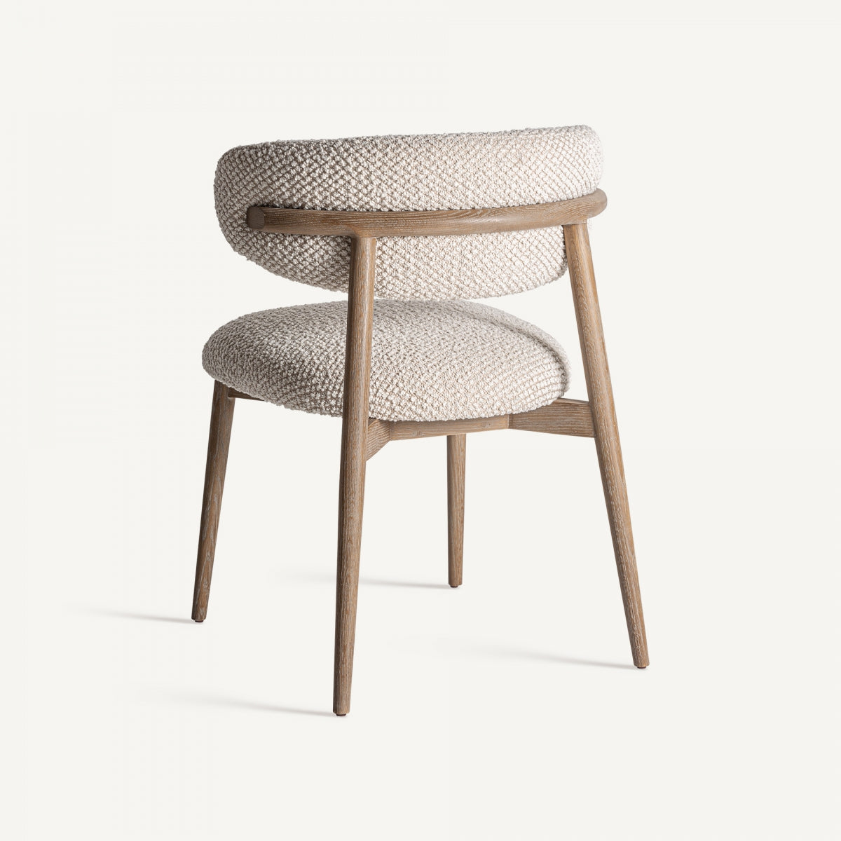 Chaise de salle à manger en tissu blanc cassé | Vical Glorenza