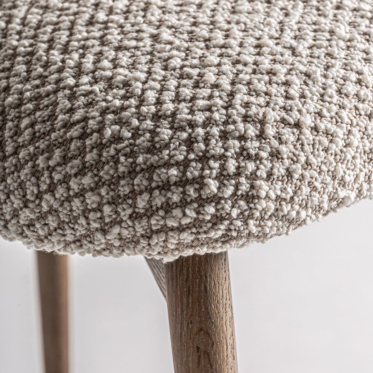 Chaise de salle à manger en tissu blanc cassé | Vical Glorenza