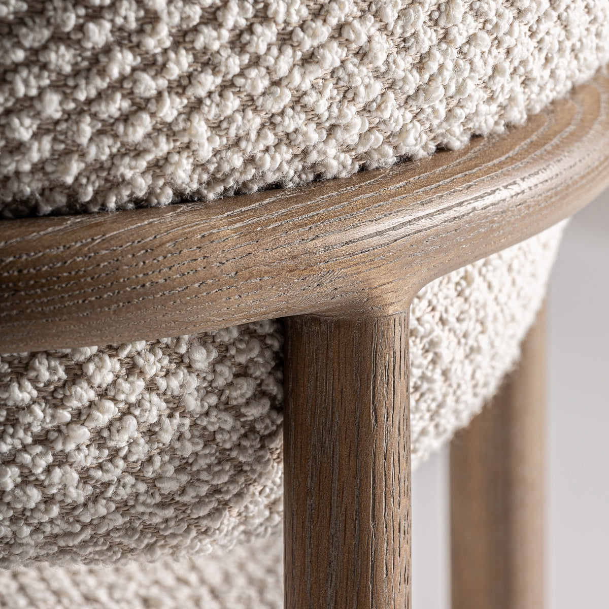 Chaise de salle à manger en tissu blanc cassé | Vical Glorenza