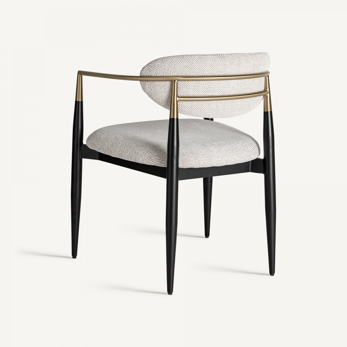 Chaise de salle à manger en tissu blanc cassé | Vical Crossac