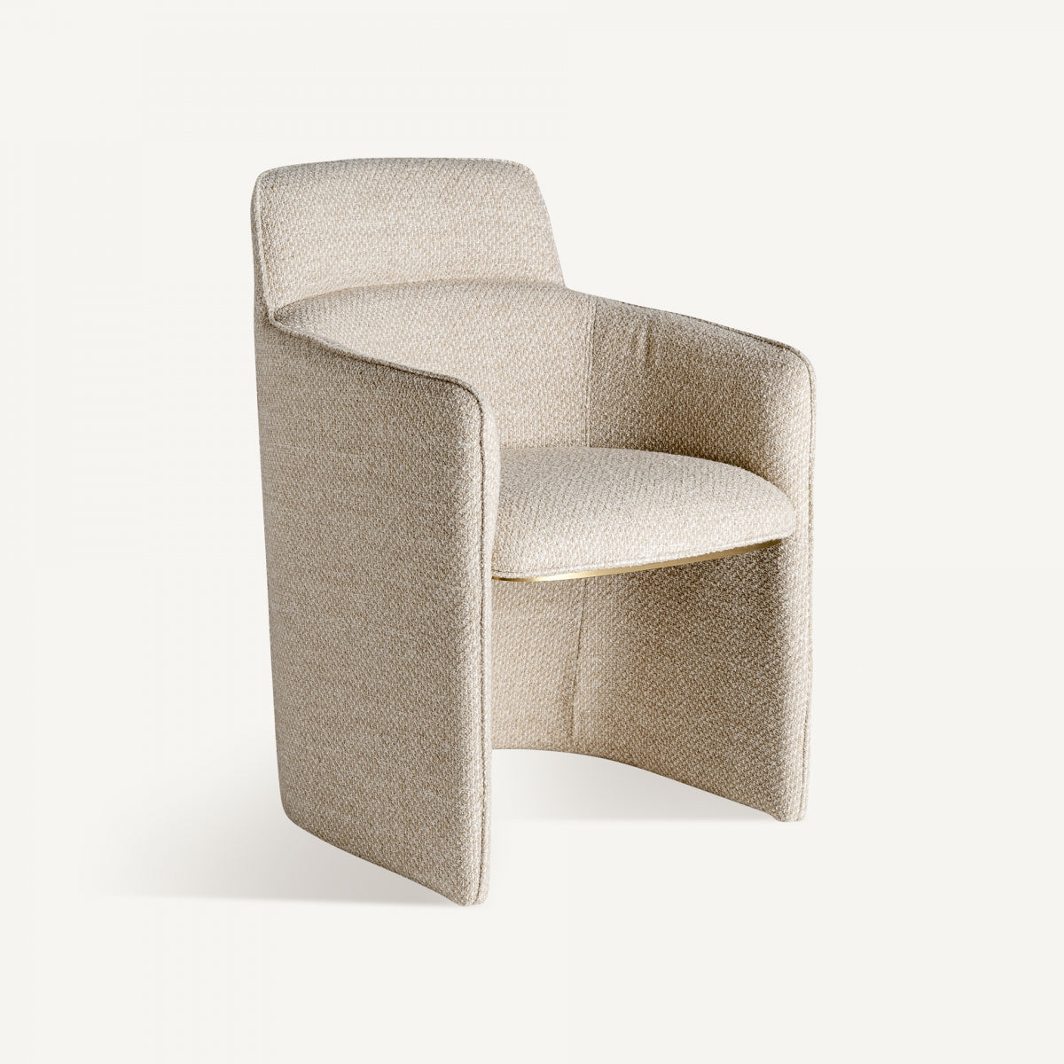 Chaise de salle à manger en tissu beige | Vical Mayun