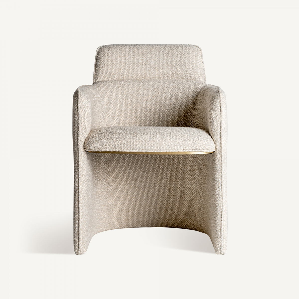 Chaise de salle à manger en tissu beige | Vical Mayun