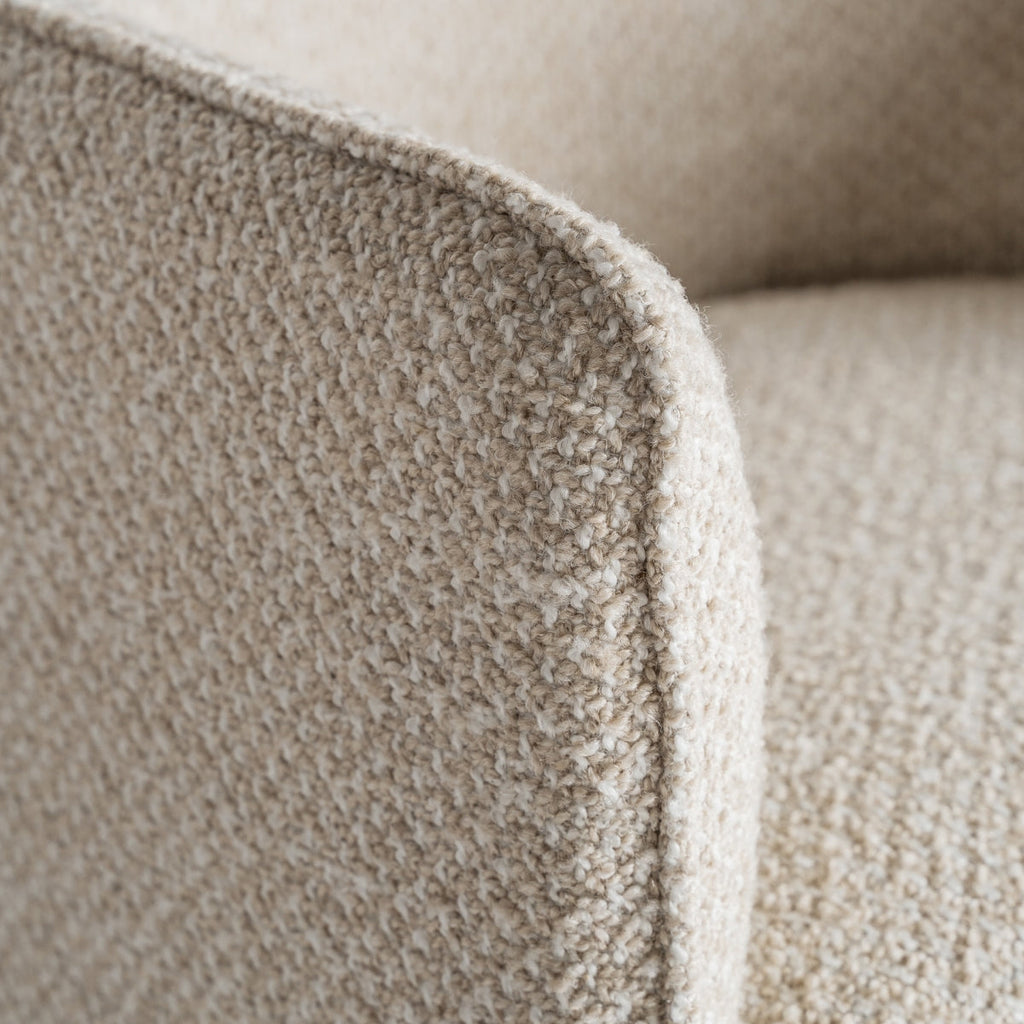 Chaise de salle à manger en tissu beige | Vical Mayun