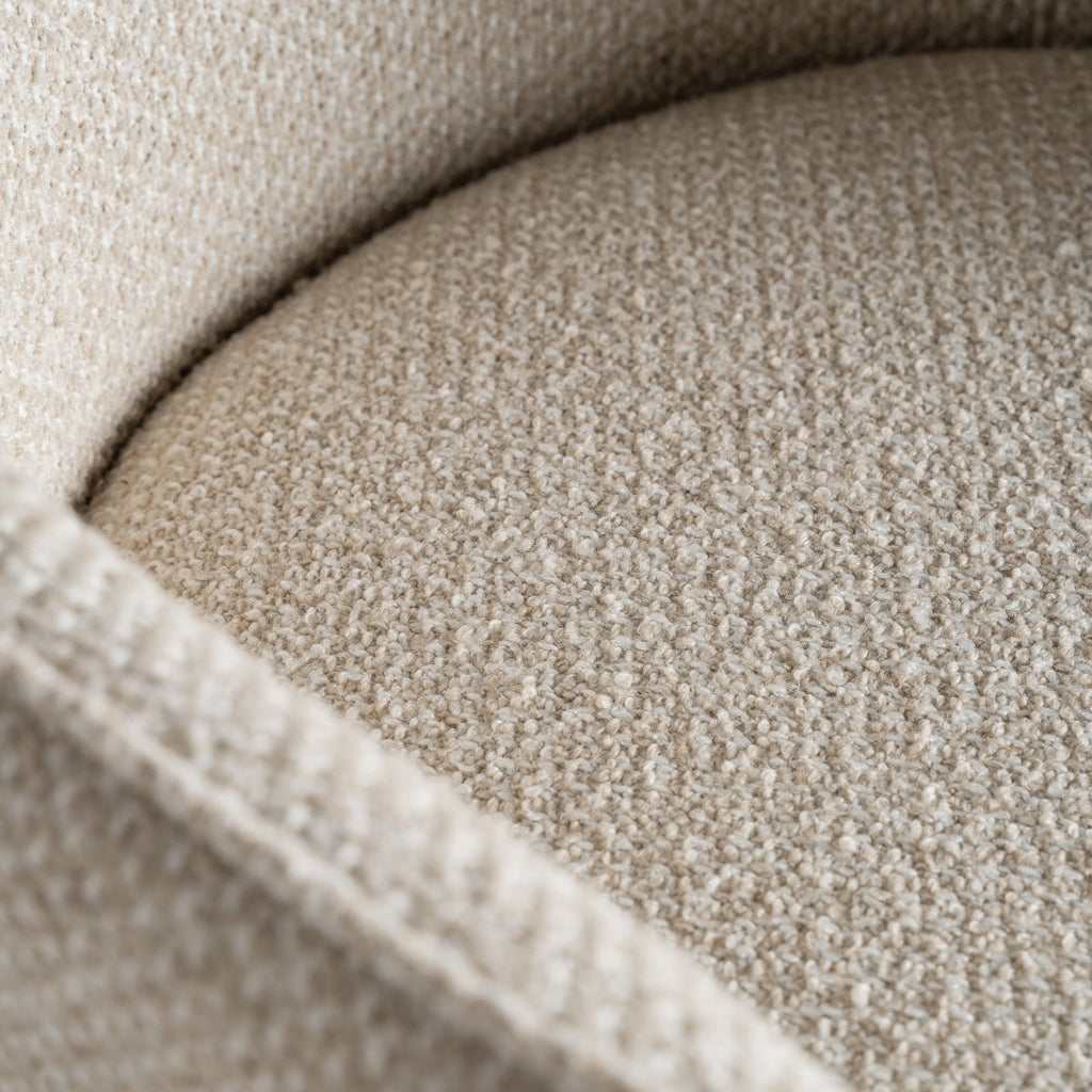 Chaise de salle à manger en tissu beige | Vical Mayun
