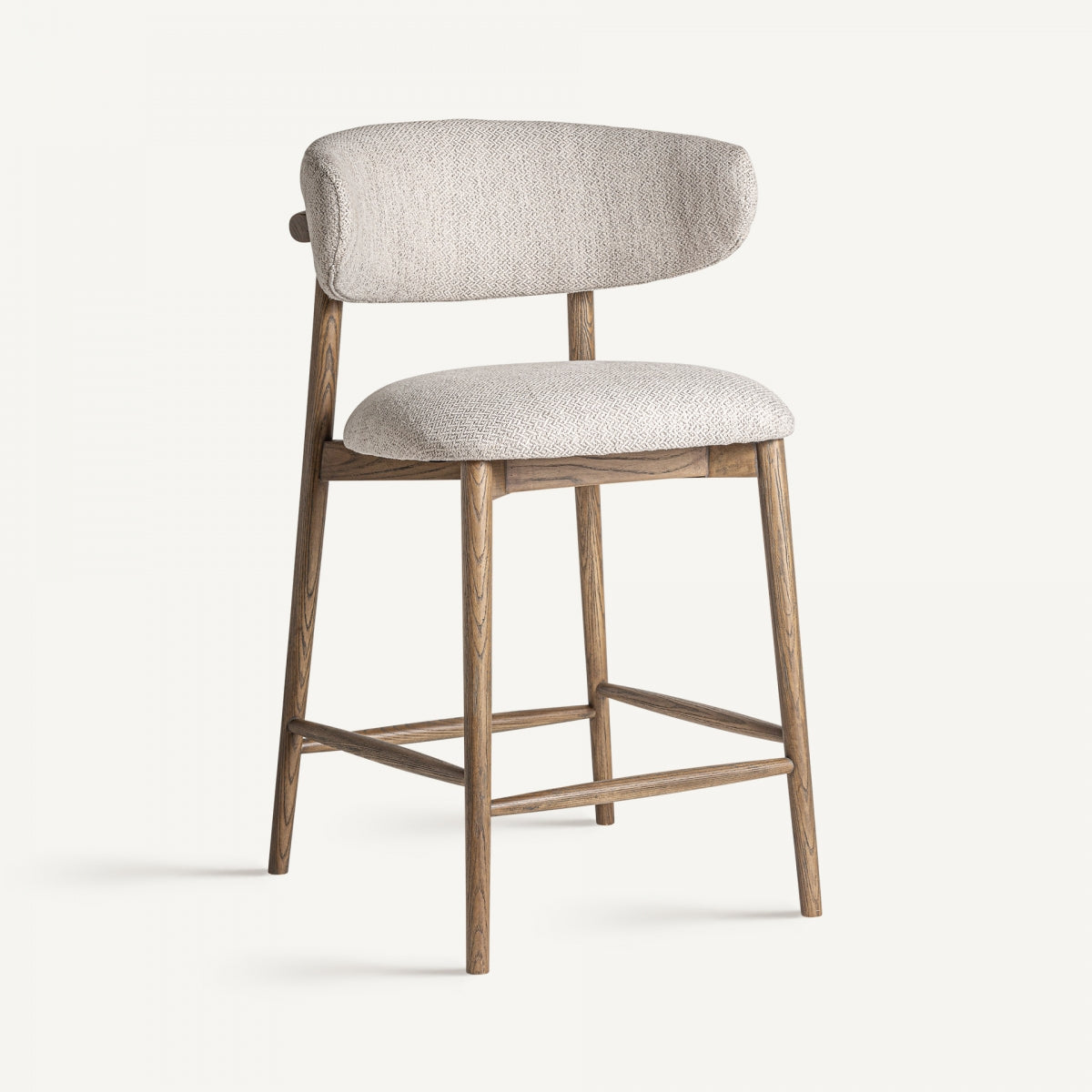 Tabouret de bar en tissu beige | Vical Laires