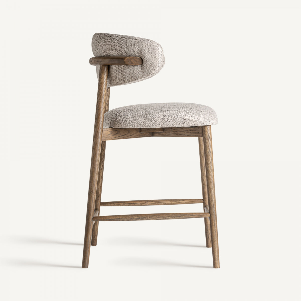 Tabouret de bar en tissu beige | Vical Laires