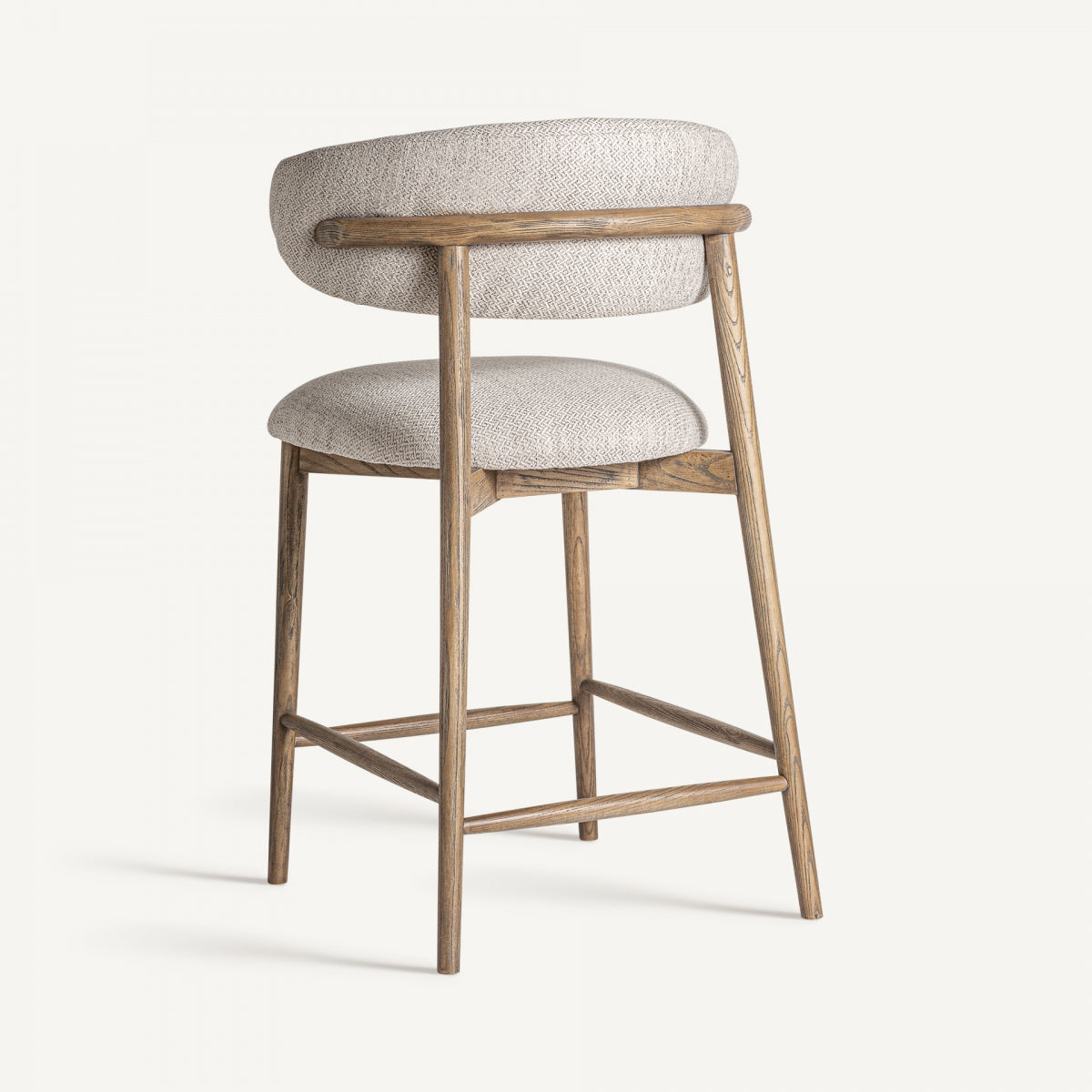 Tabouret de bar en tissu beige | Vical Laires