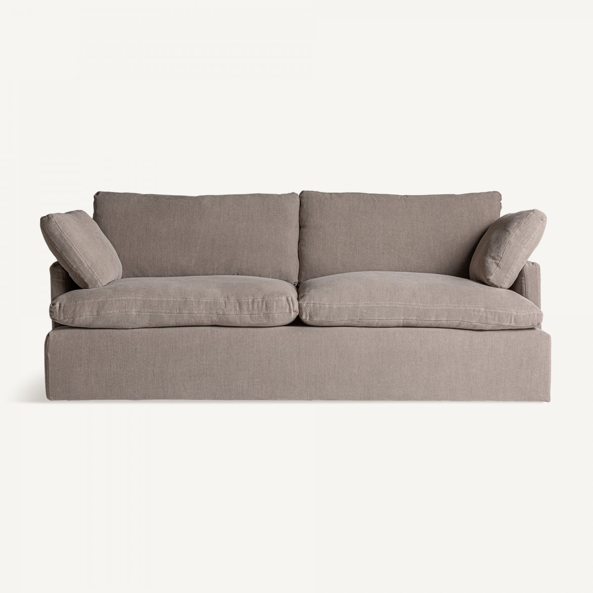 Canapé 2-3 places en lin taupe | Vical Ferfay