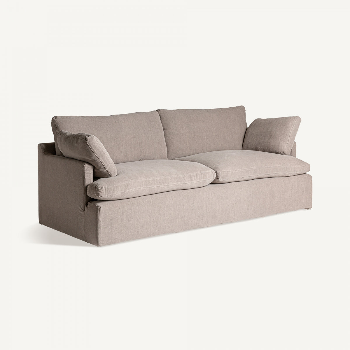 Canapé 2-3 places en lin taupe | Vical Ferfay