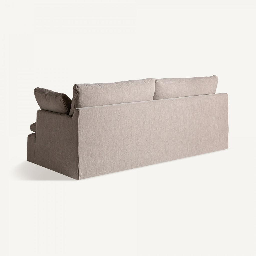 Canapé 2-3 places en lin taupe | Vical Ferfay