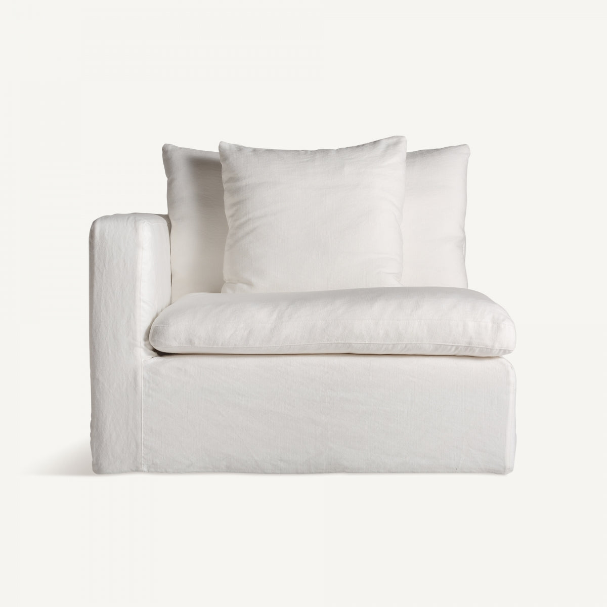 Module gauche en lin blanc | Vical-Agde