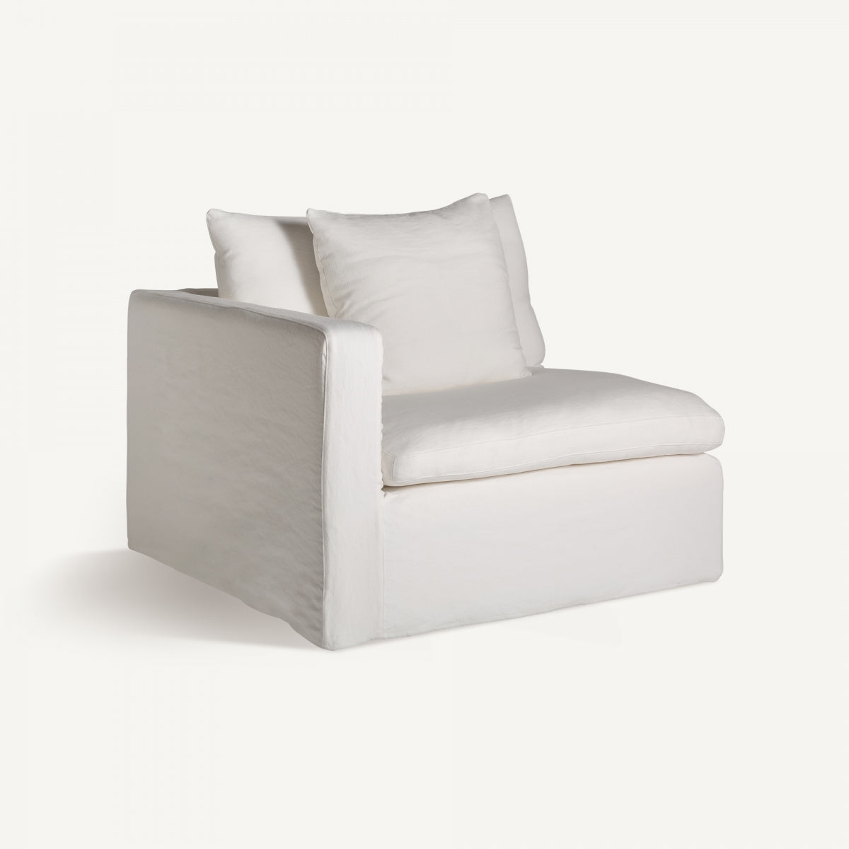 Module gauche en lin blanc | Vical-Agde