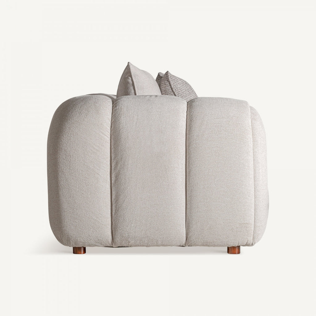 Canapé 3-4 places en tissu blanc cassé | Vical Carceri