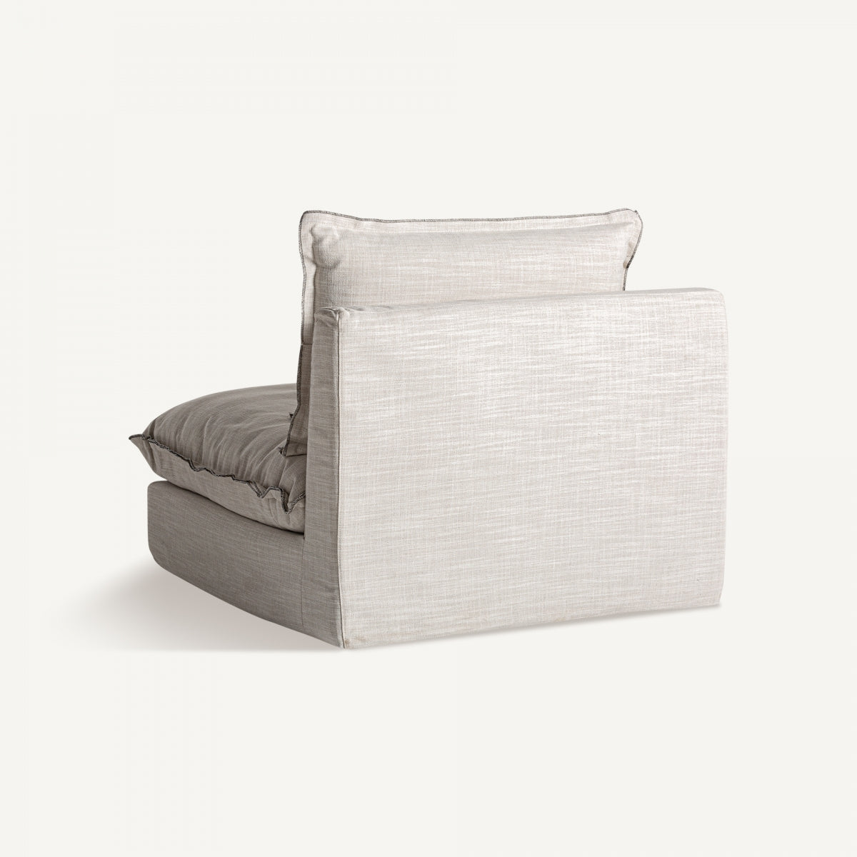 Module gauche en tissu blanc cassé | Bief Vical