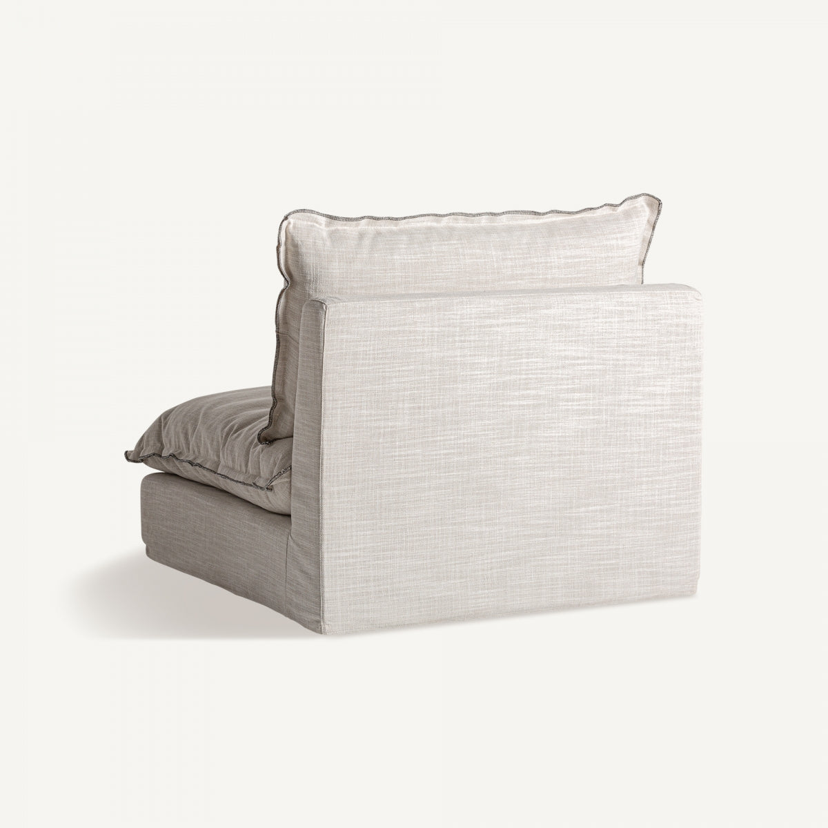Module central en tissu blanc cassé | Bief Vical