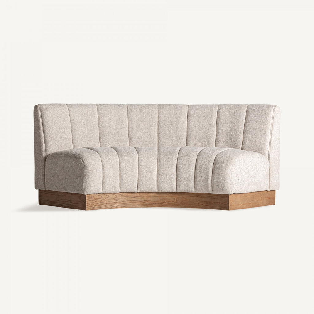 Canapé modulable en tissu beige | Vical Lurcy