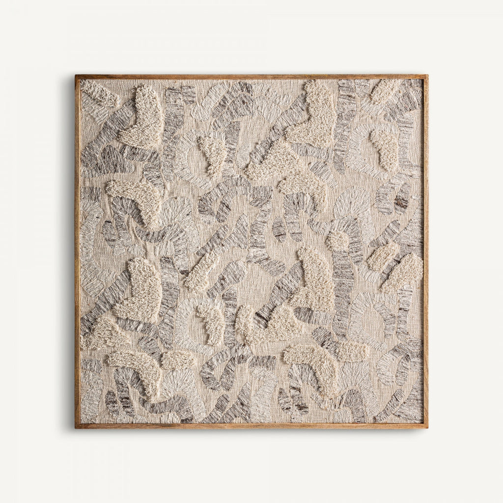 Tableau tissé en coton beige | Vical Bram