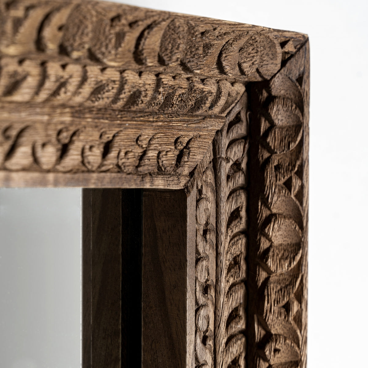 Miroir en bois de manguier sculpté | Vical Cotard