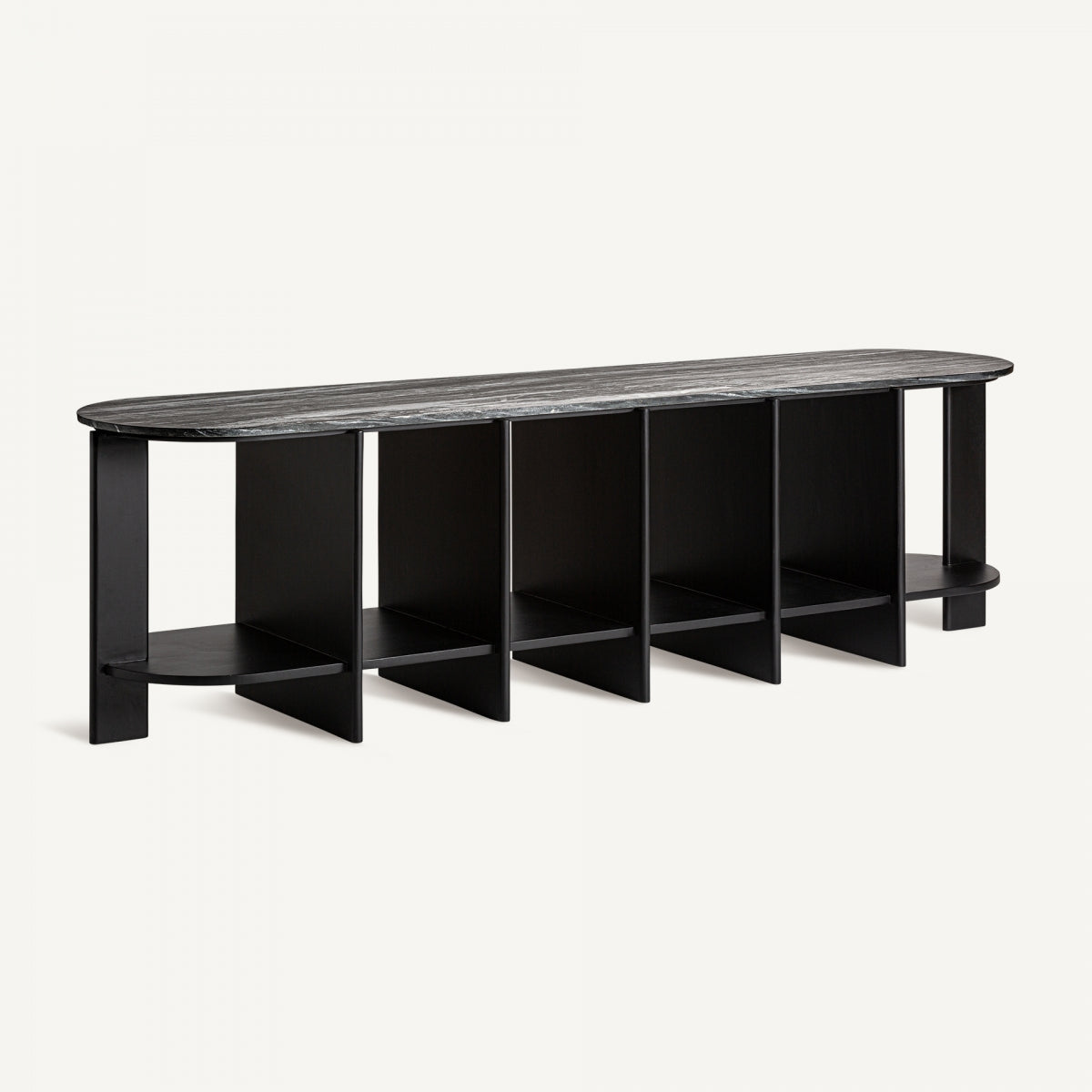Console en manguier et marbre noir | Vical Nara