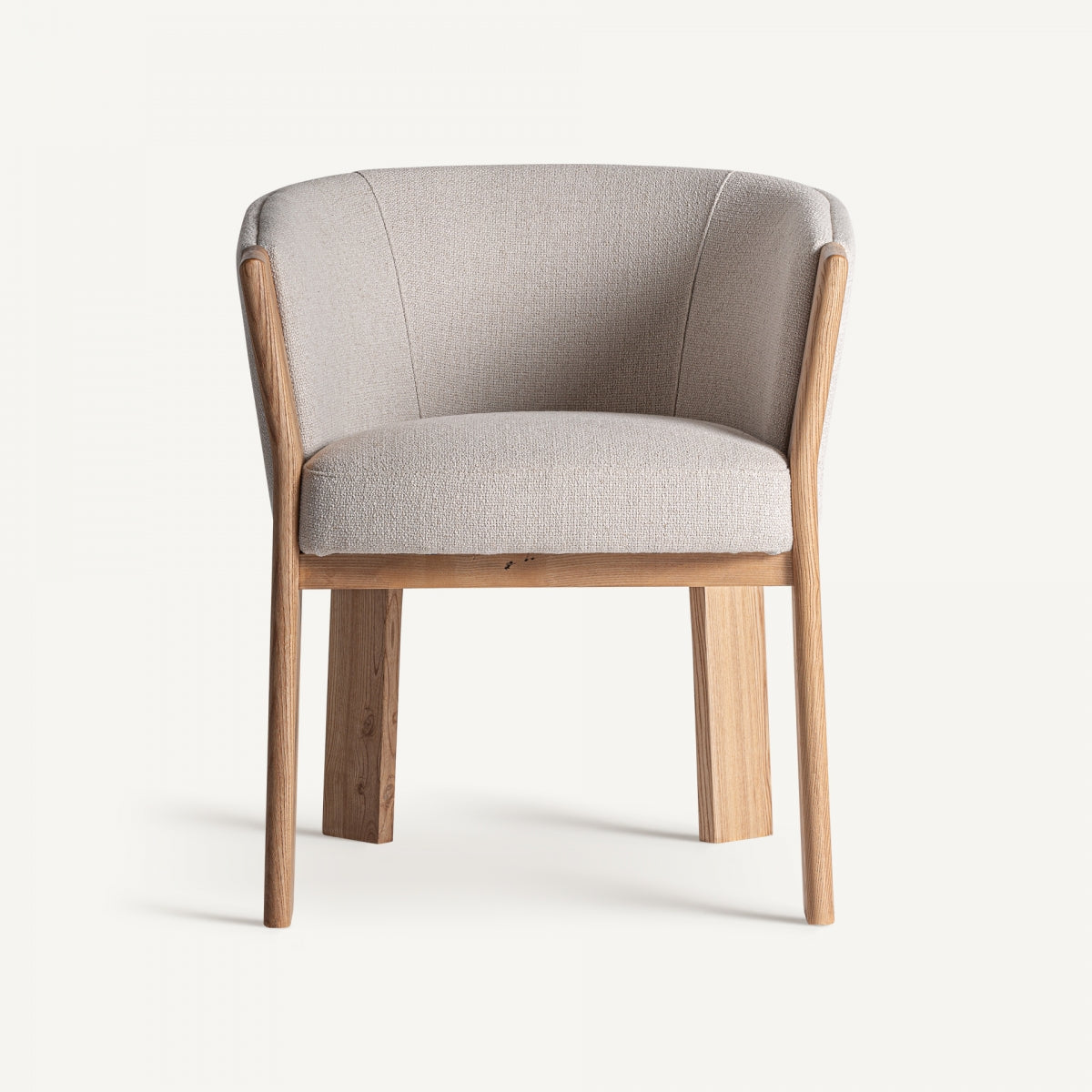 Chaise de salle à manger en tissu beige | Vical Nara