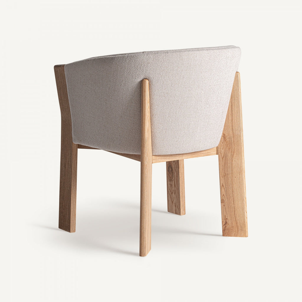 Chaise de salle à manger en tissu beige | Vical Nara
