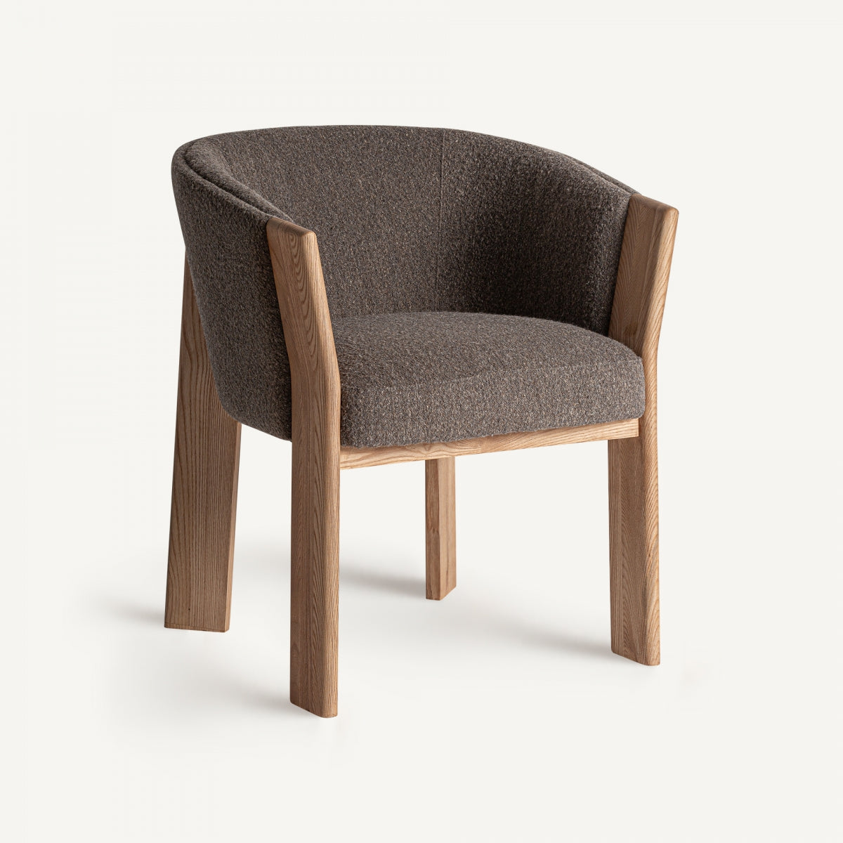 Chaise de salle à manger en tissu marron | Vical Nara