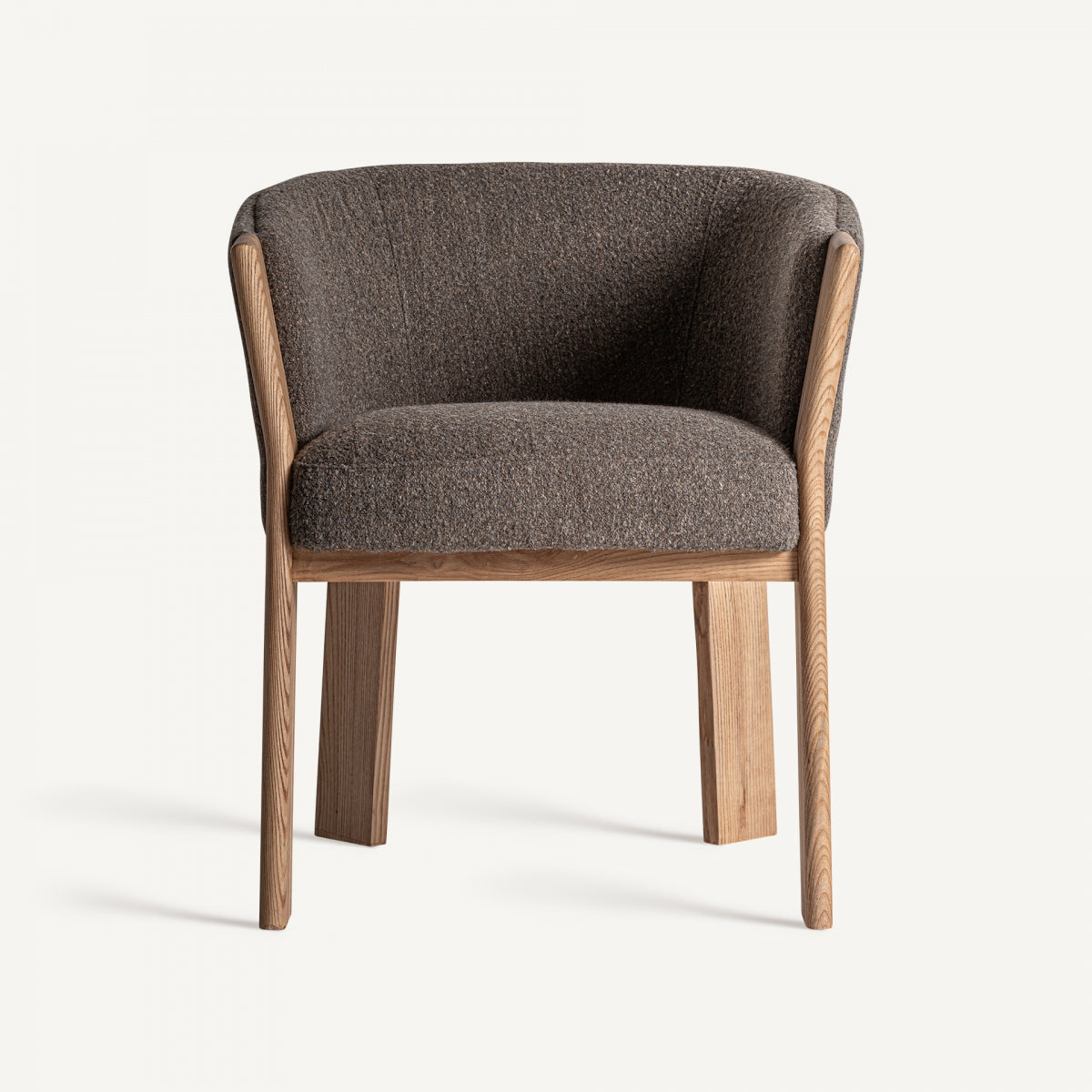 Chaise de salle à manger en tissu marron | Vical Nara
