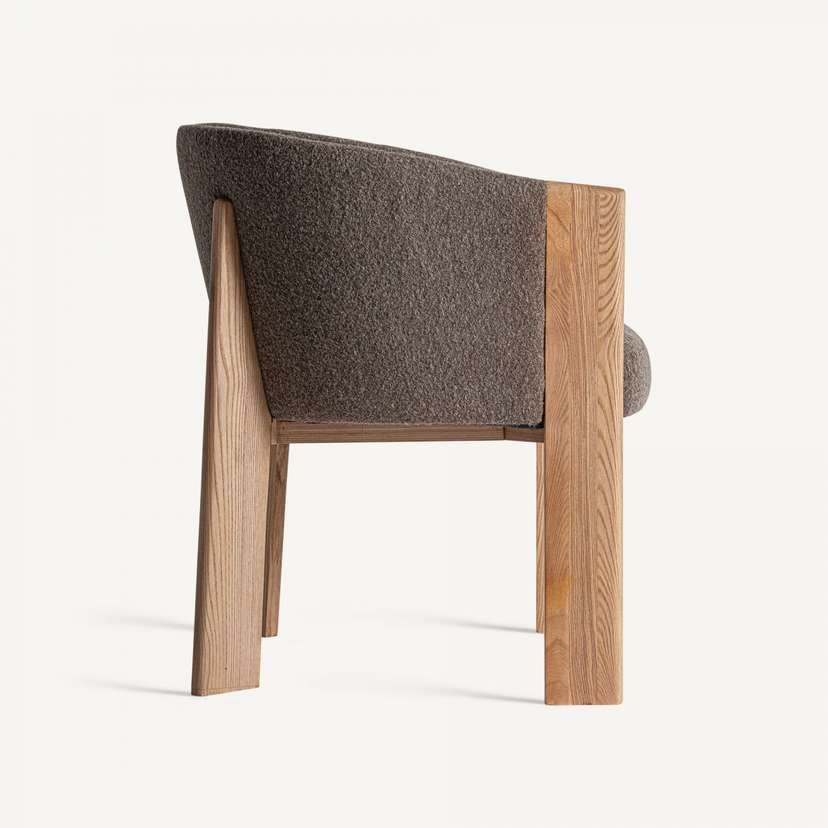 Chaise de salle à manger en tissu marron | Vical Nara
