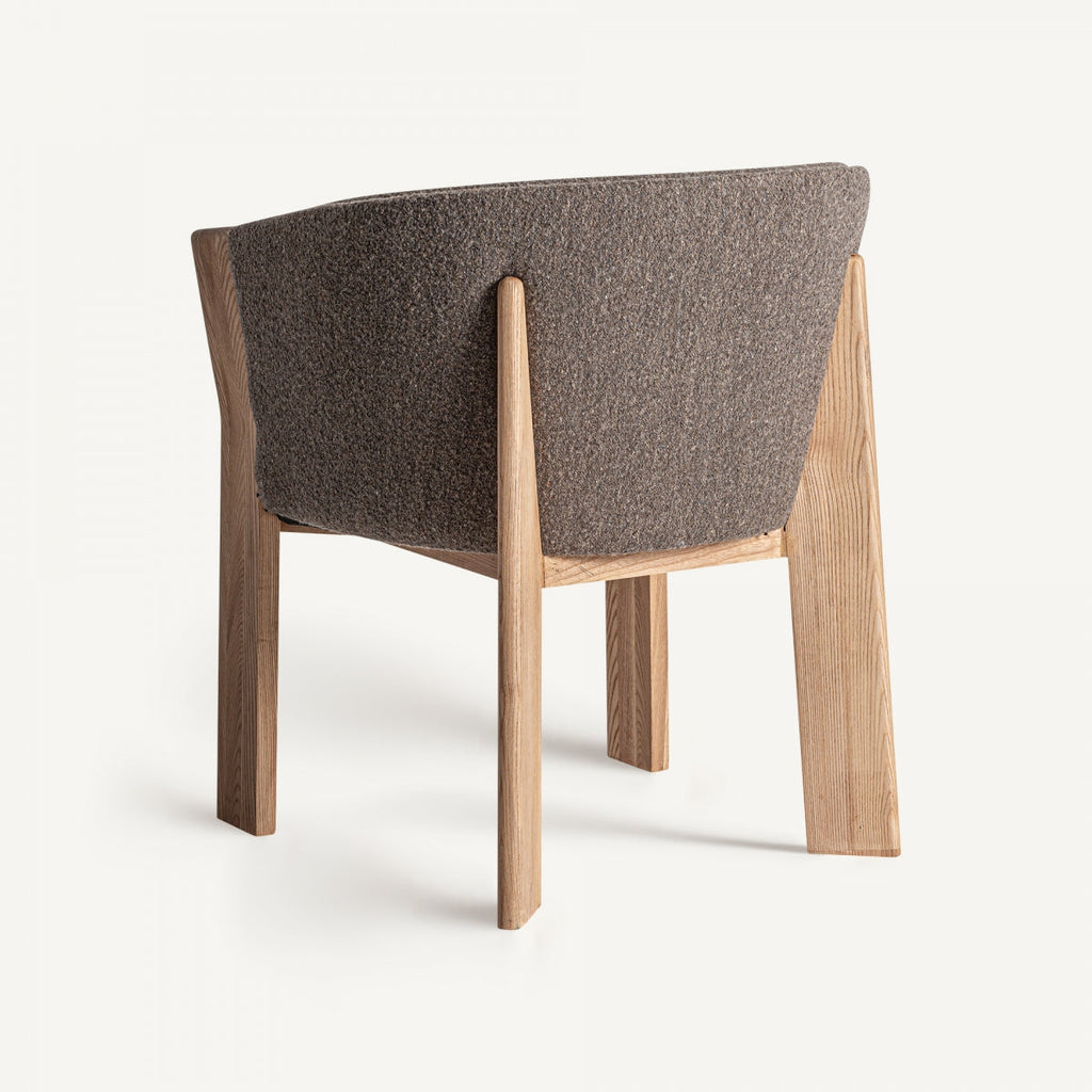 Chaise de salle à manger en tissu marron | Vical Nara