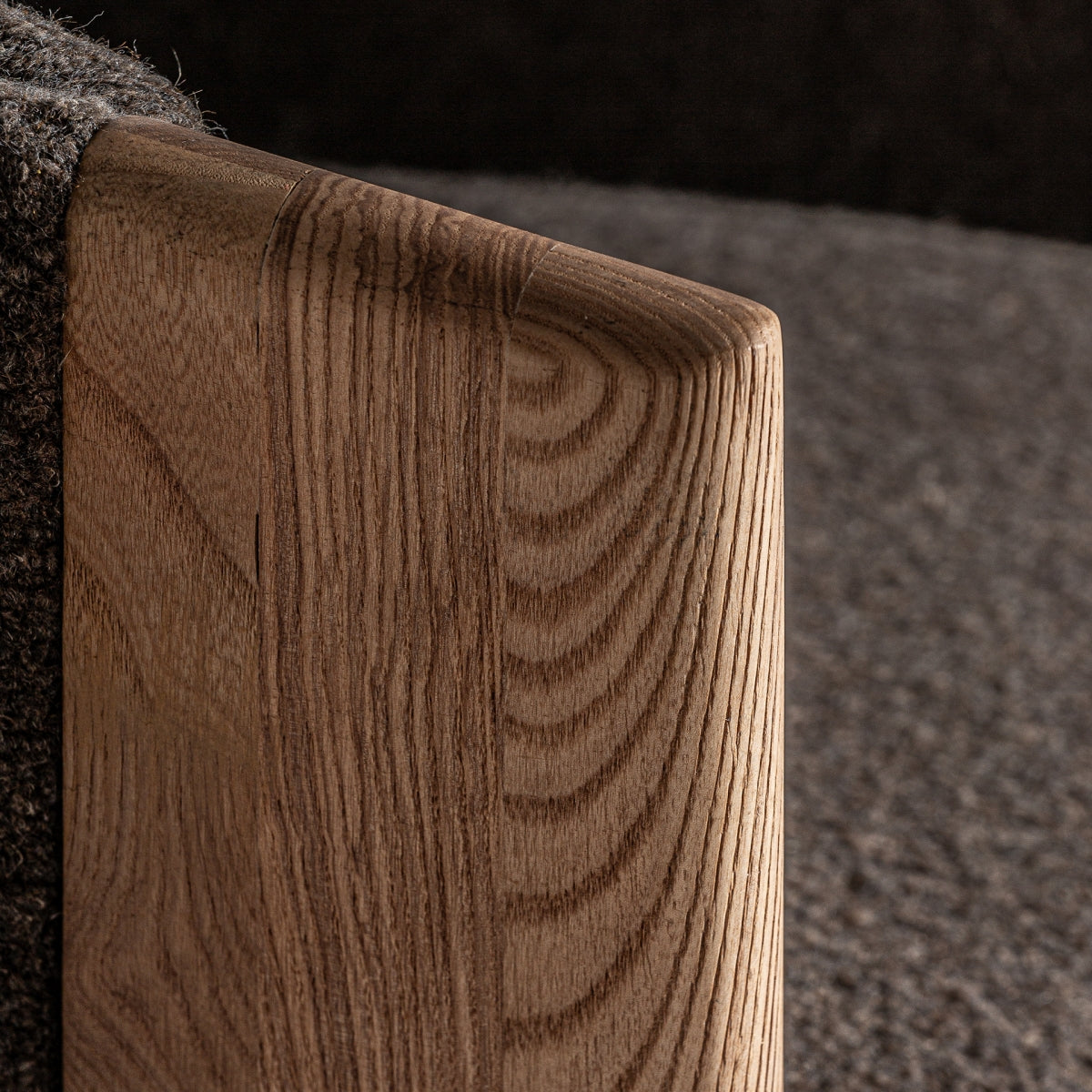 Chaise de salle à manger en tissu marron | Vical Nara