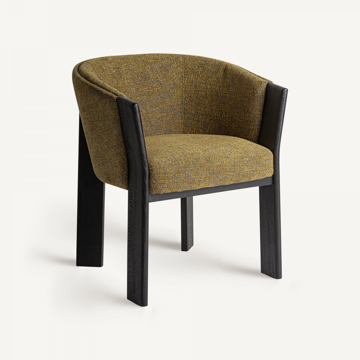 Chaise de salle à manger en tissu vert/jaune | Vical Nara