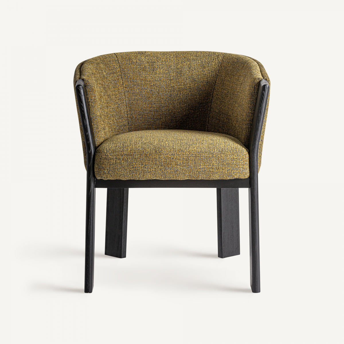 Chaise de salle à manger en tissu vert/jaune | Vical Nara
